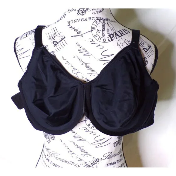 🆕WACOAL Inside Job Full Unpadded Underwire Bra 36DDD Black #855345 - Picture 8 of 8